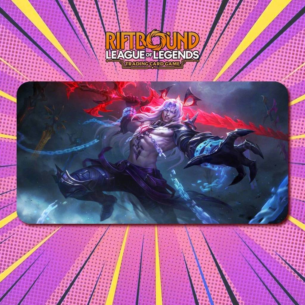 Playmat Viego Riftbound LOL TCG Stitched Edges Trading Card Gaming Pad 350x600x2mm