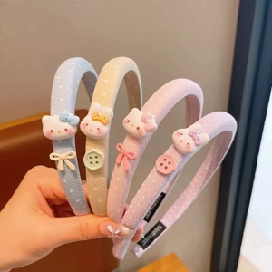 chiếc băng đô hình mèo kẹo màu dành cho bé gái Băng đô cài khuy dễ thương, ngọt ngào dành cho bé