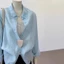 Premium Loose Slim Dài Tay Linen Kem Chống Nắng Thường Lười Áo Sơ Mi Mỏng Top Jacket Áo Sơ Mi