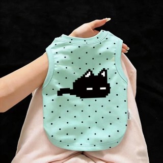 [Hàng cho thú cưng dễ thương] Áo Vest in hình hoạt hình chấm bi cho mèo Quần áo mùa hè cho thú cưng 1-7,5kg