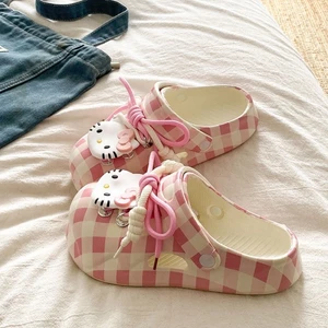 Thiết Kế Quai Dễ Thương Hoạt Hình Mèo Con Croc Giày Nữ EVA Trong Nhà Công Sở Chống Trơn Trượt