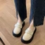 Giày da nhỏ đế dày Mary Jane dành cho nữ, giày đơn phong cách retro, giày đế bệt một chân kiể