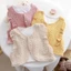 Áo Vest Trẻ Em Nữ Áo Khoác Xuân Thu Phong Cách Phương Tây Áo Ghi Lê Hai Lớp Cotton Nguyên Chấ