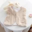 Áo Vest Trẻ Em Nữ Áo Khoác Xuân Thu Phong Cách Phương Tây Áo Ghi Lê Hai Lớp Cotton Nguyên Chấ