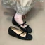 Giày Ballet Mũi Vuông Tăng Nơ Giày Nữ Nhẹ Nhàng Pháp Mary Jane Giày Bơm Pháp