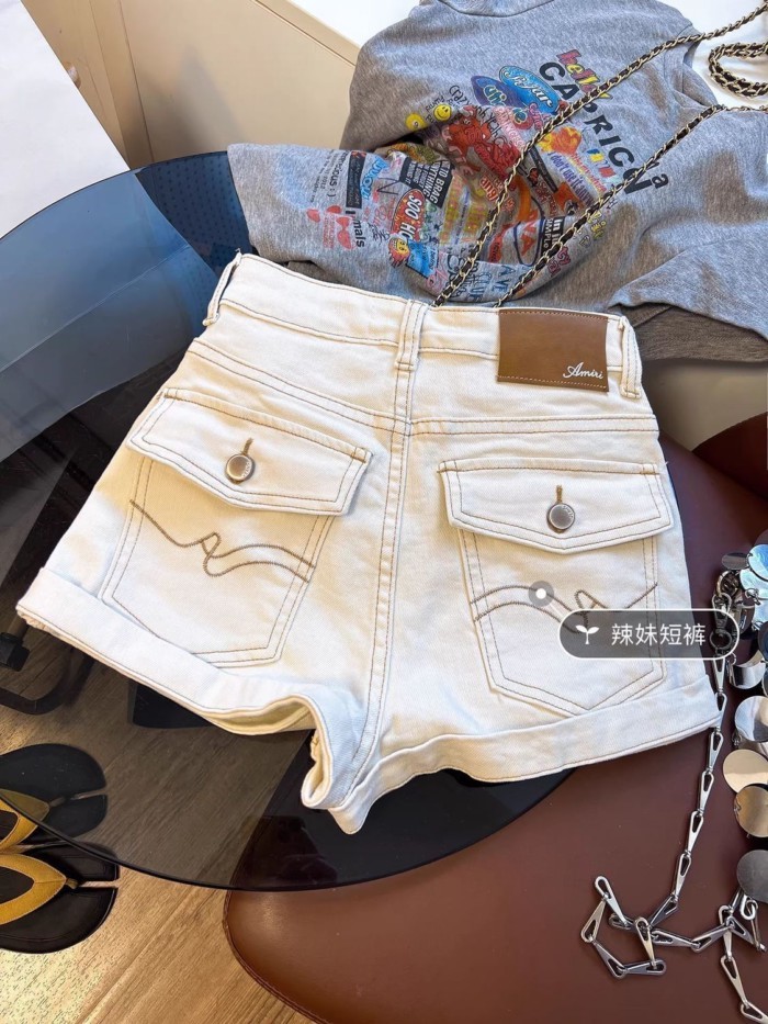 Quần short denim cao cấp phiên bản Hàn Quốc dành cho nữ mùa hè hot girl eo cao thiết kế thon gọn