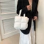2025 Thu Đông Phong Cách Mới Đơn Giản Mềm Mại Dung Tích Lớn Túi Cotton Cloud Đa Năng Xuống Phong Cách Nữ Tính Túi Xách