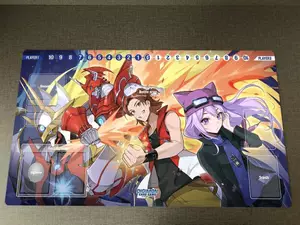 Digimon Playmat CCG DTCG TCG Thảm Marcus Damon & Sayo Thẻ Giao Dịch Trò Chơi Thảm Lót 350x600x2mm