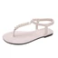 Giày Sandal Nữ Da Đen Cổ La Mã Mùa Hè Đế Bằng Ngọc Trai Mũi Nhọn Giày Nữ Retro Giày Đi Biển