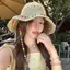 Mũ rộng vành có họa tiết Openwork và chống nắng cho chuyến đi chơi mùa hè
