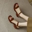 Giày sandal đơn giản dành cho nữ đế bệt chống trượt mùa hè phiên bản Hàn Quốc đa năng thoải mái già