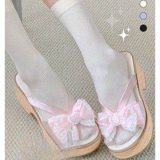 Giày lolita đế dày phong cách retro cải tiến guốc giày Nhật Bản cổ xưa dép đi chơi dép đi tro