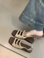 Giày Sandal Nữ Mùa Hè Mới Retro Pháp Cổ Tích Phong Cách Đi Biển Đi Biển Đế Bằng La Mã Giày Xăng