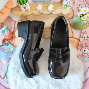 Rampage Bear Nhật Bản cao gót đồng phục jk giày đế bệt giày da nhỏ