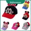 Mũ bóng chày họa tiết động vật chuột Mickey cho trẻ em có vành cong và vải nhẹ