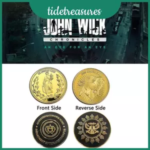 Tuyệt đẹp John Wick Continental Hotel Đồng xu vàng A Mustave cho bất kỳ bộ sưu tập kỷ vật phim nào