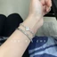 Vòng tay bằng thép titan không phai màu cao cấp dành cho nữ Gypsophila Vòng tay zircon hoa đầy đ