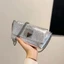túi mini chuỗi túi đeo chéo vai đơn thời trang mới túi đựng điện thoại di động nữ mới màu bạc ca