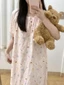 Clouds Cotton Yarn Spotted Pajamas Women's Summer New Cartoon Student Nightgown Slimming Home Cl