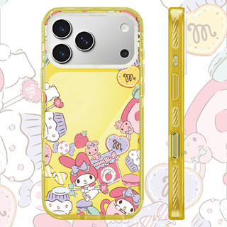 Ốp Lưng Acrylic Màu Tương Thích Cho IPhone 15 16 PLUS 14 15 16 17 Pro Max Cover Hoạt Hình Dễ Thương Ngọt Ngào My Melody Cover Cứng Chống Sốc Vỏ Hộp