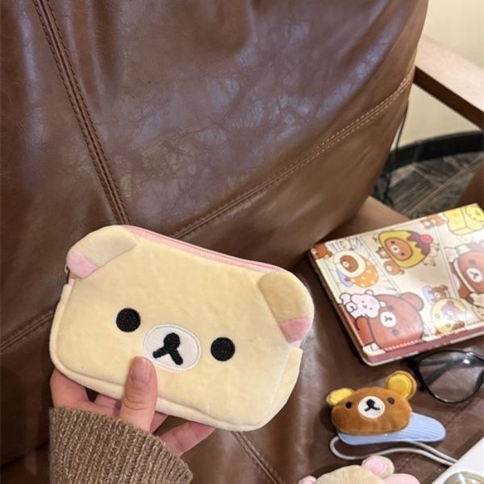 Nhật Bản Dễ Thương Rilakkuma Túi Bảo Quản Tiền, Thẻ Ví Ngắn Sang Trọng Tiền Xu