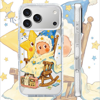 Ốp Sạc Từ Tính Không Dây Acrylic Màu Tương Thích Cho IPhone 14 PLUS 11 12 13 15 16 17 Pro Max Ốp Lưng Màu Vàng Dễ Thương TWINKLE TWINKLE Tranh Bìa Cứng Chống Sốc Ốp Lưng
