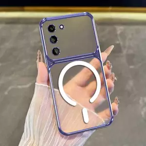 Ốp Lưng Cho Realme C65 Vỏ Điện Thoại Thẩm Mỹ Chống Sốc Trong Suốt Cao Cấp Có Cuộn Dây Từ Tính Miễn Phí Mới Cửa Sổ Lớn Silicon Mềm