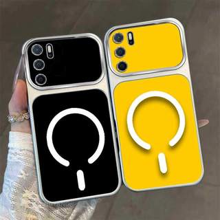 Ốp Lưng Cho OPPO A16 A16K Màu Cao Cấp Mới Mẫu Lưng Silicon Mờ Cửa Sổ Lớn Vỏ Điện Thoại Thẩm Mỹ Từ Hút Vòng Thiết Kế Mới