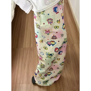 Powerpuff Girls Pyjama Quần Nữ Mùa Hè Bong Bóng Nhăn Rời Đi Bộ Áo Khoác Ngoài Hoạt Hình Dễ Thươn