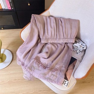 Quần ống rộng thêu cotton và lanh dành cho nữ, quần ống rộng dáng rộng mùa hè mới, quần ôm lư