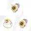 Nhẫn đồng biểu tượng hướng dương có thể điều chỉnh phù hợp cho phụ nữ Phụ kiện tay sành điệu
