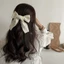 chiếc nơ kiểu Pháp, kẹp tóc ngọc trai phong cách retro, kẹp lò xo khí chất, băng đô vải ngọc trai