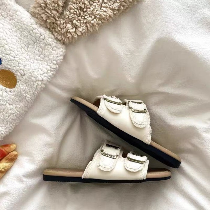 Dép Birkenstock mặc ngoài mùa hè cho nữ dép sandal đi biển đế bệt cao cấp phong cách Pháp