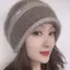 Mũ Acrylic dệt kim dày dành cho nữ Beanie thông thường thanh lịch với phụ kiện mùa đông thoải mái mềm mại
