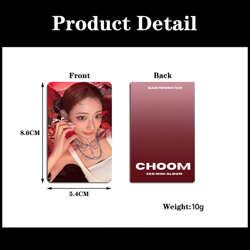 LINXX 6 CÁI CHOOM BABYMONSTER Photocard Kpop Girl Group Idol Photocard Set Bộ sưu tập quạt Hàng hóa Lễ hội Quà tặng Bộ sưu tập Thẻ ảnh