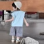 quần áo trẻ em phong cách Hàn Quốc, quần áo mùa hè bé trai, quần áo mùa xuân, áo ghi lê màu xanh