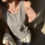 Áo dây đeo vai rộng thoải mái mùa xuân hè của phụ nữ bằng tre bông lỏng lẻo che phủ thịt đa n