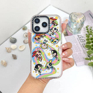 Phim Hoạt Hình Dễ Thương Cầu Vồng Ba Cô Gái Màu Ốp Lưng Tương Thích Cho IPhone 11 12 13 14 15 16 17 Pro Max 12Mini Cover X XR XS Max Silicone Mềm Trong Suốt Cản SE 2022 6 7 8Plus Chống Sốc