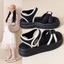 Giày sandal nữ mùa hè đế dày 6cm đế mềm hở mũi La Mã