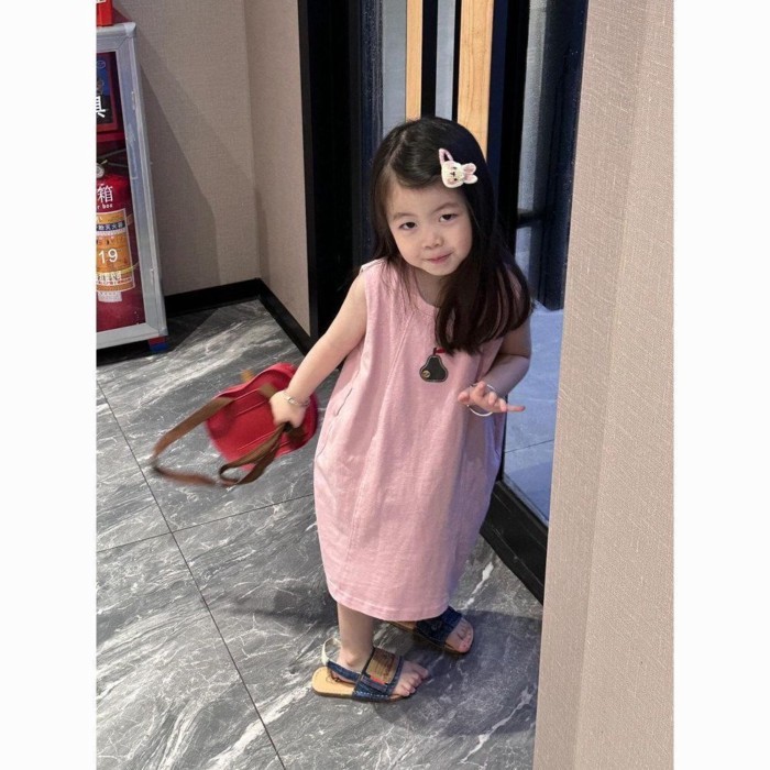 Summer Super Cute, Western And Sweet Style Children's Embroidered Tank Top Girl's Dress Baby