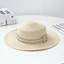 Mũ đế phẳng Raffia sành điệu có tấm che nắng và vừa vặn có thể điều chỉnh cho bãi biển và bể bơi