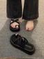 Heightening Slimming Versatile Thick-soled Sandals For Women's Outer Wear New High-end Slip-on H