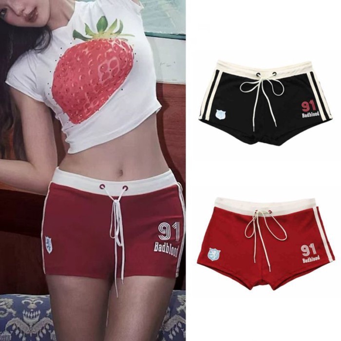 Quần tập yoga đi biển cotton Mỹ mỏng lưng cao sọc chắp vá dành cho nữ