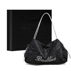 Túi tote canvas dung tích lớn phong cách lười biếng dành cho nữ mới đi làm túi xách đeo vai n