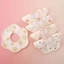 Yếm Ăn Cho Bé Nguyên Chất Cotton Chống Thấm Nước Nhổ Khăn Sơ Sinh Cánh Hoa Chống Nôn Miếng Ló