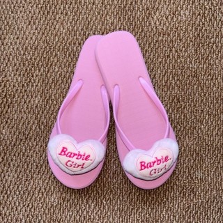 Korean Version Pink Embroidered Love Flip-flops Summer Seaside Beach Slippers Girls Soft-soled