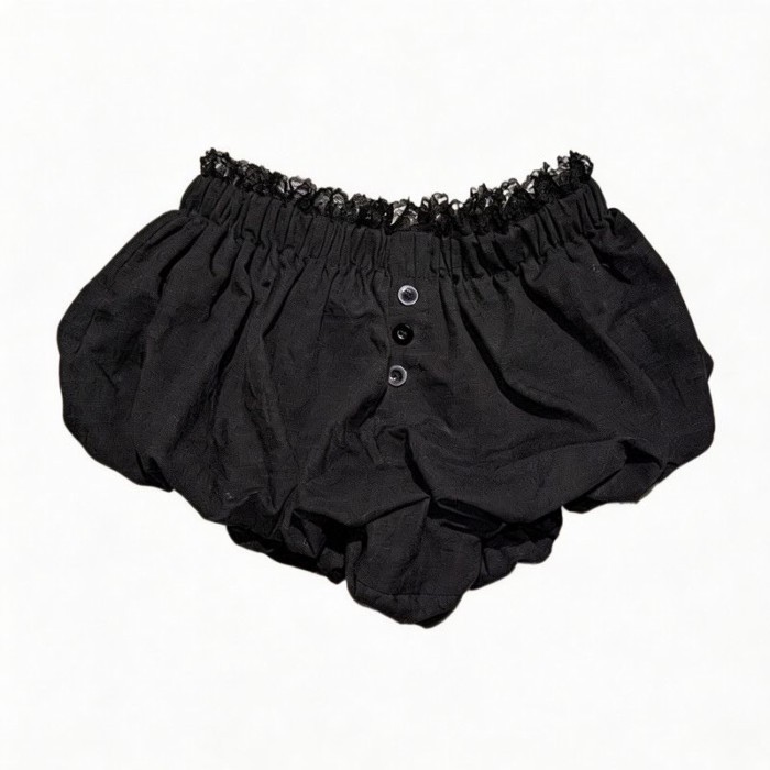 Quần culottes hình đám mây nhiều màu dành cho nữ mùa hè cạp cao quần ống phồng bí ngô và quần