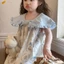 Bé Gái Cotton Mùa Hè Ve Áo Váy Hoa Bé Gái Không Tay Dễ Thương Kiểu Phương Tây Tank Top Đầm Cô