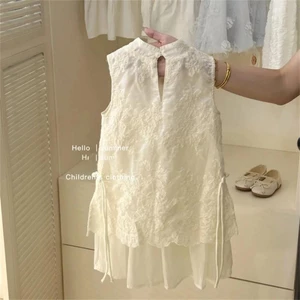 Đầm sườn xám phong cách dân tộc của bé gái mùa hè váy vest mới váy mùa hè xu hướng váy công c