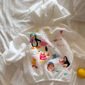 Quần Áo Chống Nắng Trẻ Em Mùa Xuân Hè Mới Áo Gạc Cotton Mỏng Cho Bé Trai Và Bé Gái, Quần Áo Da D